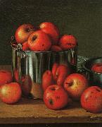 Levi Wells Prentice Apples in a Tin Pail USA oil painting artist
